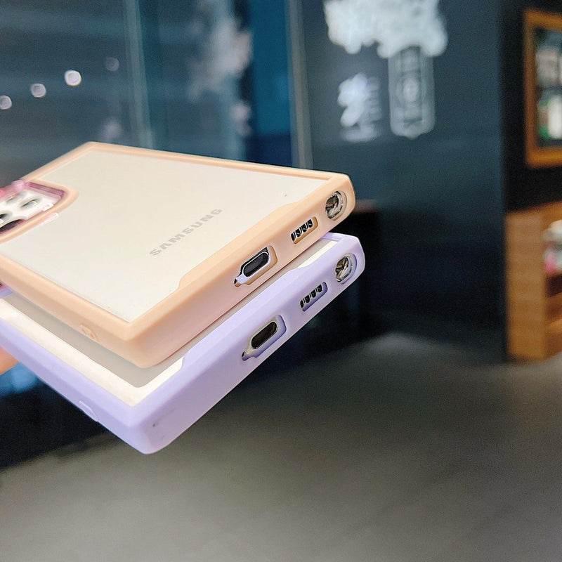 Samsung Galaxy Case Metallic Clear - Pink - CASELIX