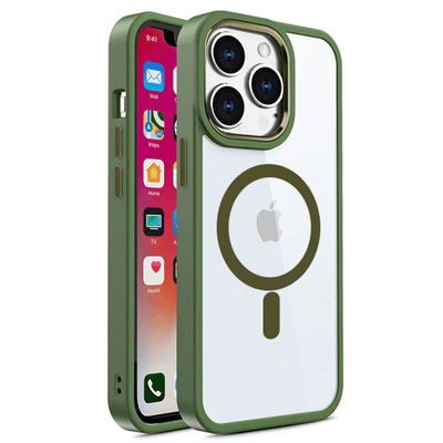 iPhone Case Clear Metallic Magsafe - Midnight Green - CASELIX