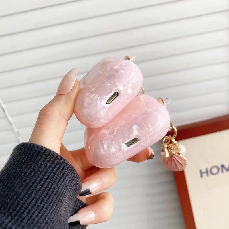 Airpods Case Cover Pearl with Keychain