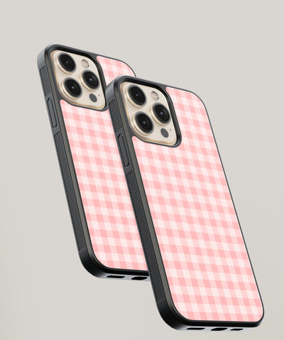 Pink Checkered iPhone Case - CASELIX