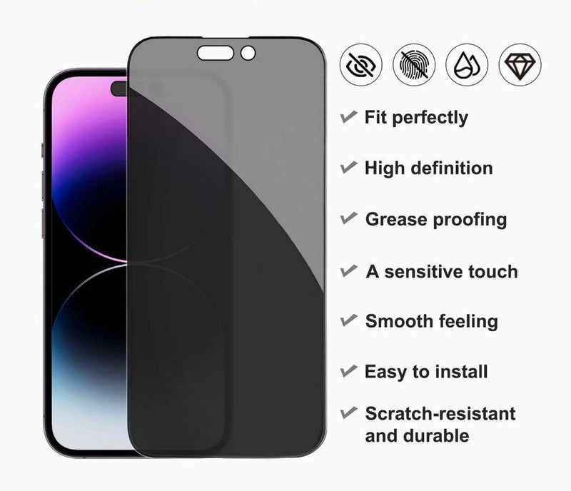 Premium Privacy Screen Protector Tempered glass for iPhone - CASELIX