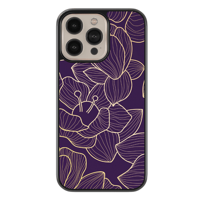 Purple Blooms chrome iPhone Case - CASELIX