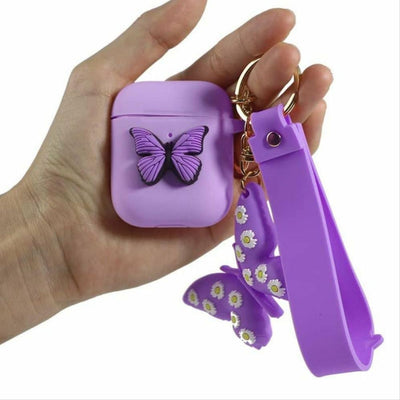Airpod Case Silicone Butterfly - Purple - CASELIX