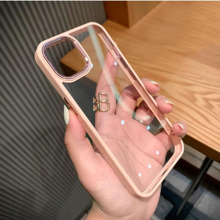 iPhone Clear Case Metallic - Pink - CASELIX