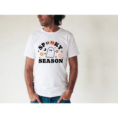 Spooky Season Shirt, Funny Halloween T-shirt, Pumpkin Fall, Retro Halloween T-shirt, Fall Shirt, Halloween Shirt, Vintage Ghost, Cute Tee - CASELIX