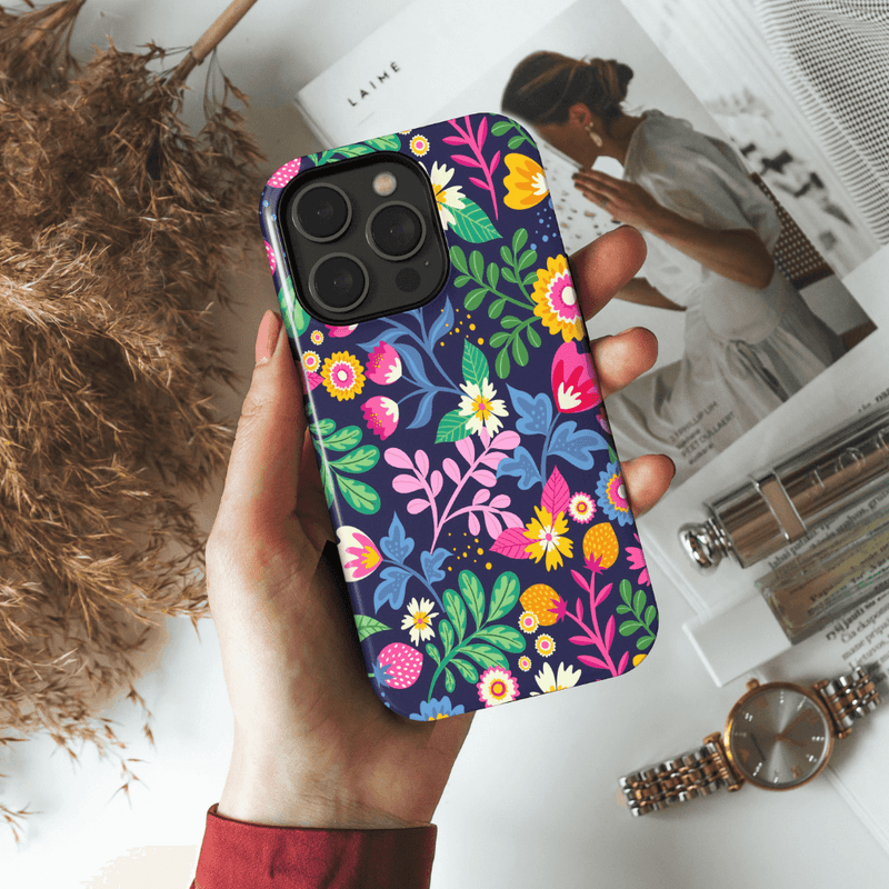 Vibrant Flowers - iPhone Case - CASELIX