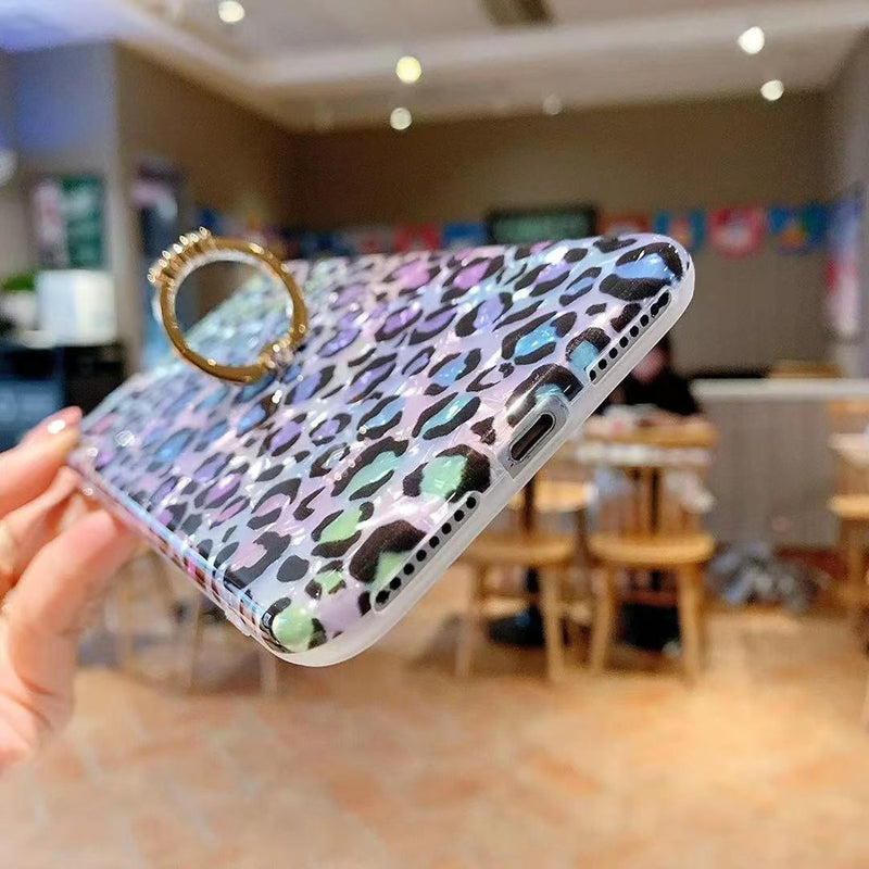 iPhone case Leopard Pearl - Ring holder - CASELIX